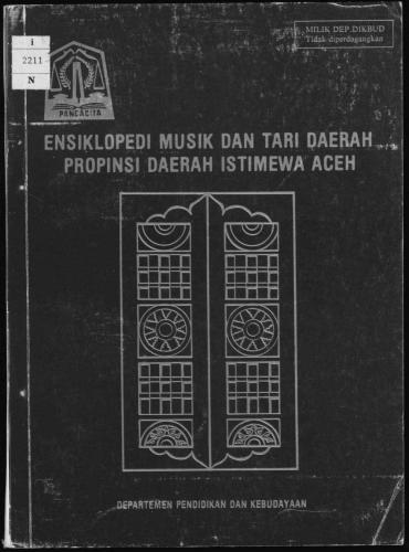 Ensiklopedi Musik dan Tari Daerah Propinsi Daerah Istimewa Aceh