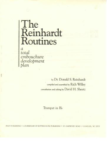 The Reinhardt Routines. (trumpet in Bb)