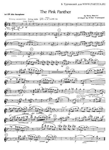 The pink panther (Saxophone Quartet)