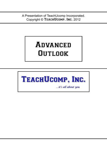 TeachUcomp. Advanced Outlook