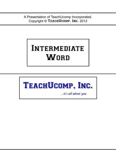 TeachUcomp. Intermediate Word