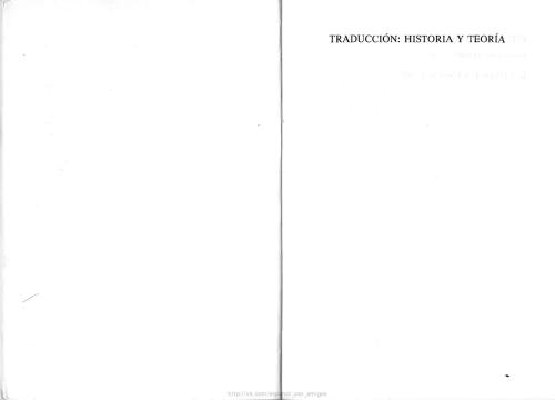 Traducción Historia y Teoría