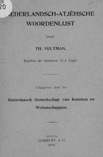 Nederlandsch-Atjèhsche woordenlijst