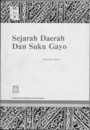 Sejarah Daerah dan Suku Gayo