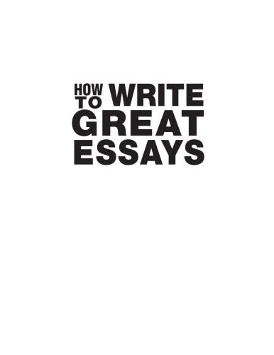 How to write great essays