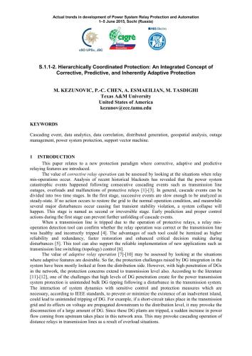 Hierarchically Coordinated Protection: An Integrated Concept of Corrective, Predictive, and Inherently Adaptive Protection