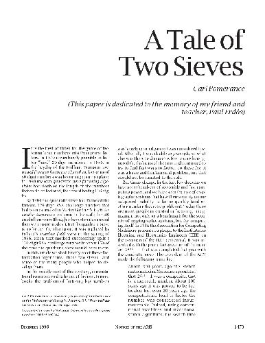 A tale of two sieves