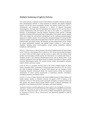 Multiple Scattering of Light by Particles. Radiative Transfer and Coherent Backscattering