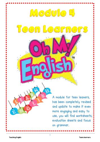 English Module 4 for teen learners