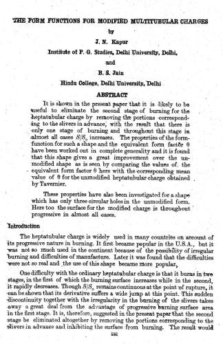 The form functions for modified multitubular charges