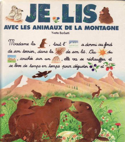 Je lis avec les animaux de la montagne