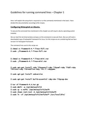 Metasploit Penetration Testing Cookbook (Code only)
