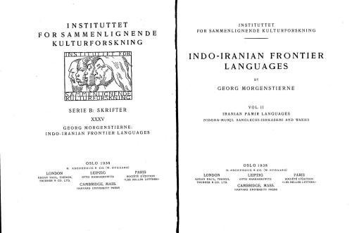Indo-Iranian Frontier Languages 2: Wakhi