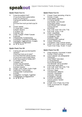 Speakout Upper Intermediate Tests + Scripts