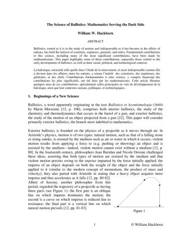 The science of ballistics: mathematics serving the dark side