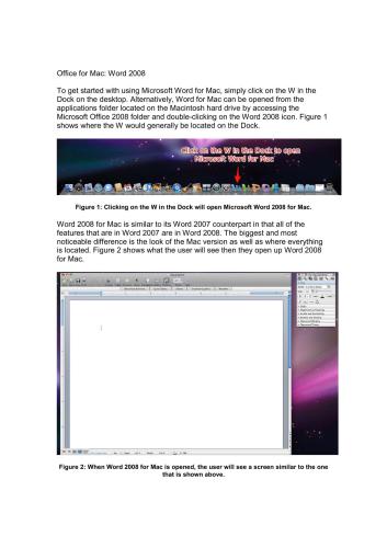 Office for Mac: Word 2008