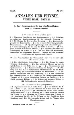 Zur Quantentheorie der Spektrallinien