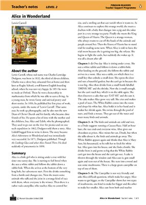 Alice in Wonderland. Teacher's notes and activities
