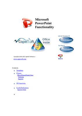 Microsoft PowerPoint Functionality