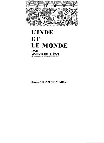 L'Inde et le monde