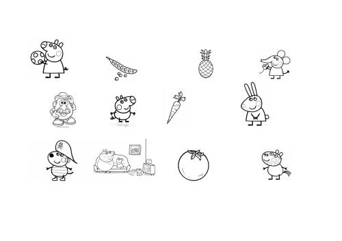 Peppa Pig Worksheet - Vegetables