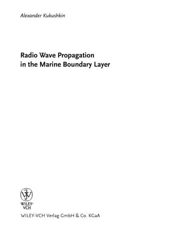 Radio Wave Propagation in the Marine Boudary Layer
