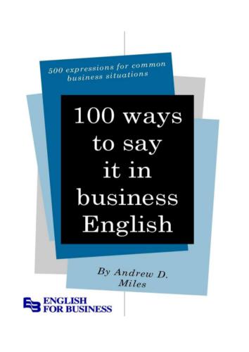 100 Ways to say It in Business English