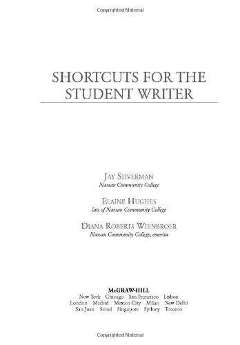Shortcuts for the Student Writer