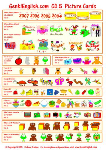 Picture Cards for lesson plans and game ideas