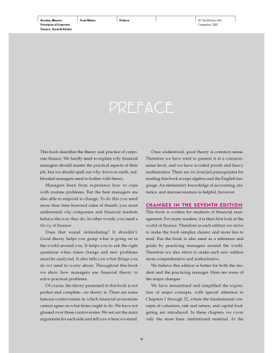 Solutions Manual to accompany Principles of Corporate Finance