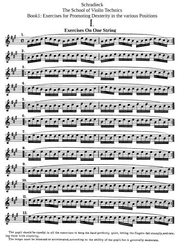 The School of Violin Technics. Part 1. Exercises for Promoting Dexterity in Various Positions