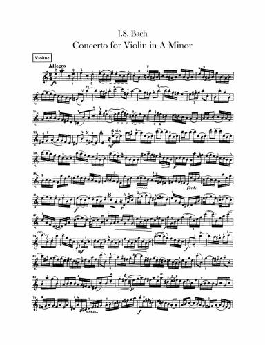 Concerto for Violin in A Minor, BWV1041
