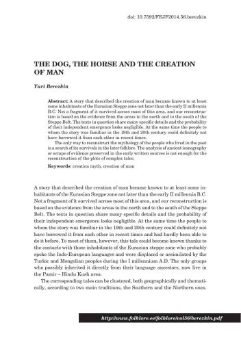 The Dog, the Horse and the Creation of Man