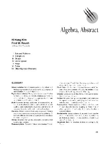 Encyclopedia of Physical Science and Technology - Mathematics