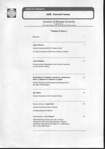 Human Security as the Universal Value