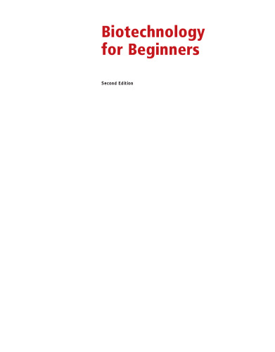 Biotechnology for Beginners