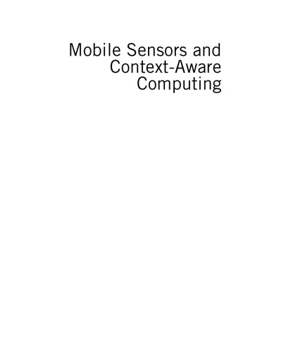 Mobile Sensors and Context-Aware Computing