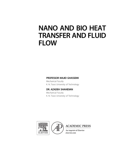 Nano and Bio Heat Transfer and Fluid Flow