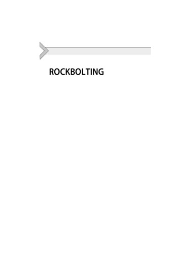 Rockbolting. Principles and Applications