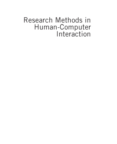 Research Methods in Human Computer Interaction