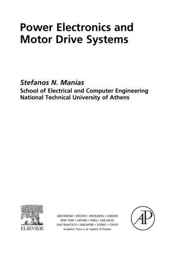 Power Electronics and Motor Drive Systems