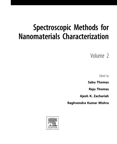 Spectroscopic Methods for Nanomaterials Characterization. A volume in Micro and Nano Technologies