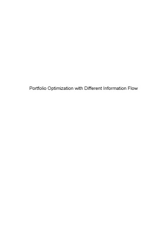 Portfolio Optimization with Different Information Flow