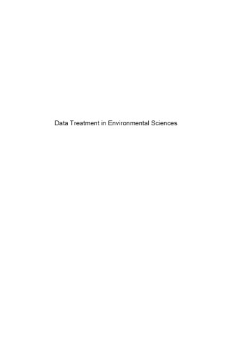 Data Treatment in Environmental Sciences