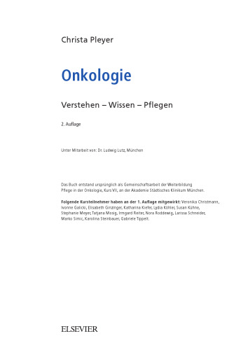 Onkologie. Verstehen - Wissen - Pflegen
