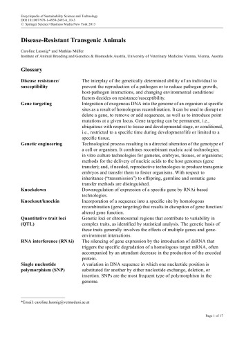 Encyclopedia of Sustainability Science and Technology