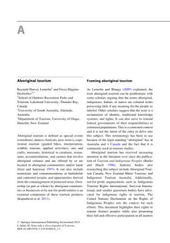 Encyclopedia of Tourism