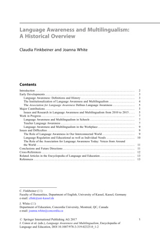 Language Awareness and Multilingualism