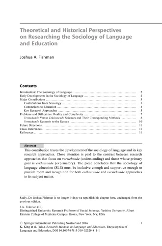 Research Methods in Language and Education