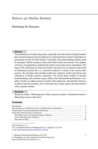 Handbook of Market Research